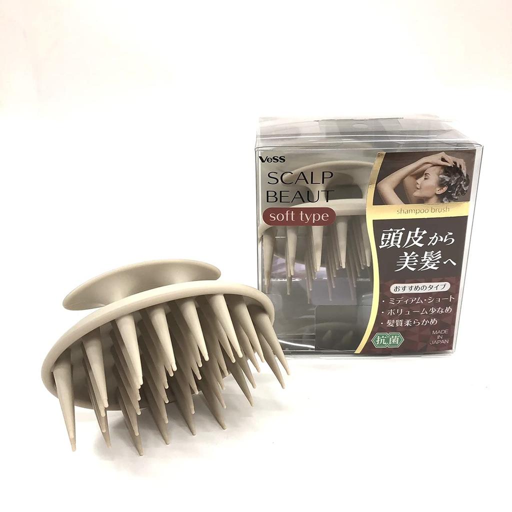 Vess в Beauty Scalp Шампунь для массажа кожи головы Мягкая щетка для кожи головы (Сделано в Японии) & Щетка, Щетка, (БЕА-1200)