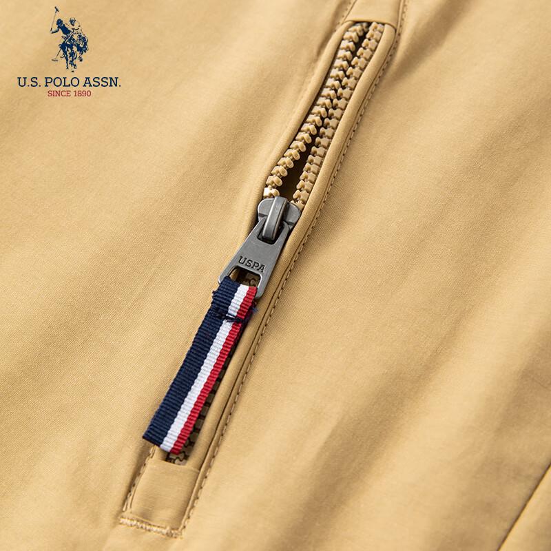 U.S. Polo Assn. Мужская повседневная ветрозащитная куртка со стойкой