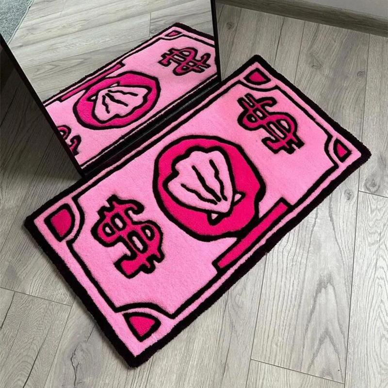 Coin Pattern Carpet, Spongebob, Imitation Cashmere Carpet, 40x60cm/50x80cm