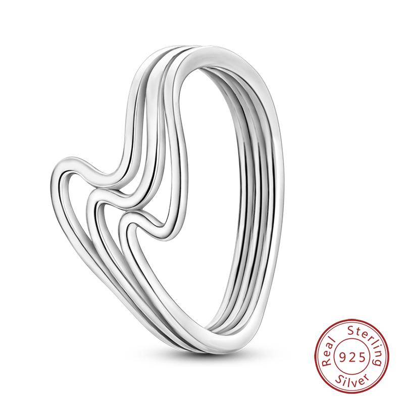 925 Sterling Silver Heart Shaped Infinite Minimalist Rings Hollow Celtic Knot Rings for Women Elegant Engagement Wedding Jewelry