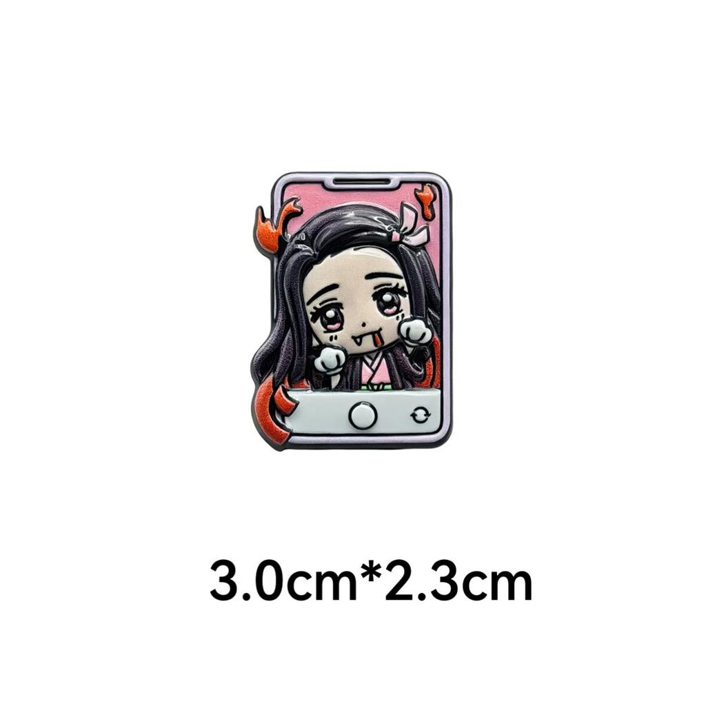 Demon Slayer Anime Brooch Q-Version Alloy Badge Tanjiro Nezuko Zenitsu for Clothes Bags