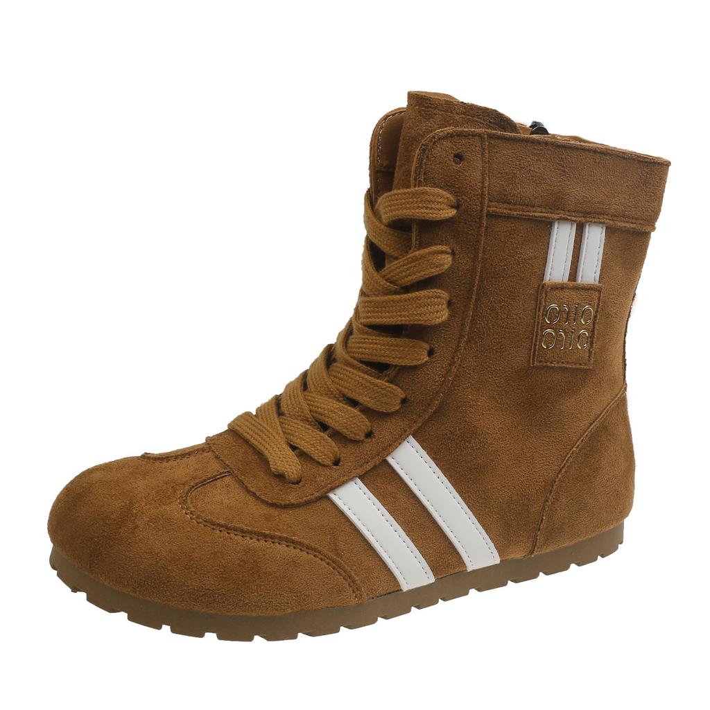 Internal Heightening Women's Boots Popular Flat-bottomed Casual Versatile Niche Sports Small Lace-up Martin Boots Women