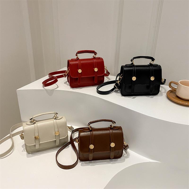 Women'S Bag Summer Fashion Handbag Texture Pu Small Square Bag Foreign Style Versatile Shoulder Bag