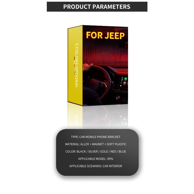1x Автомобильный магнитный L-образный автомобильный держатель для телефона GPS Эмблема для Jeep Compass Gladiator Grand Cherokee Аксессуар Renegade Wrangler
