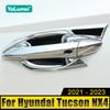For Hyundai Tucson NX4 2021 2022 2023 Hybrid N Line Car Door Handle Outer Bowl Cover Protect Trim Sticker Exterior Accessories