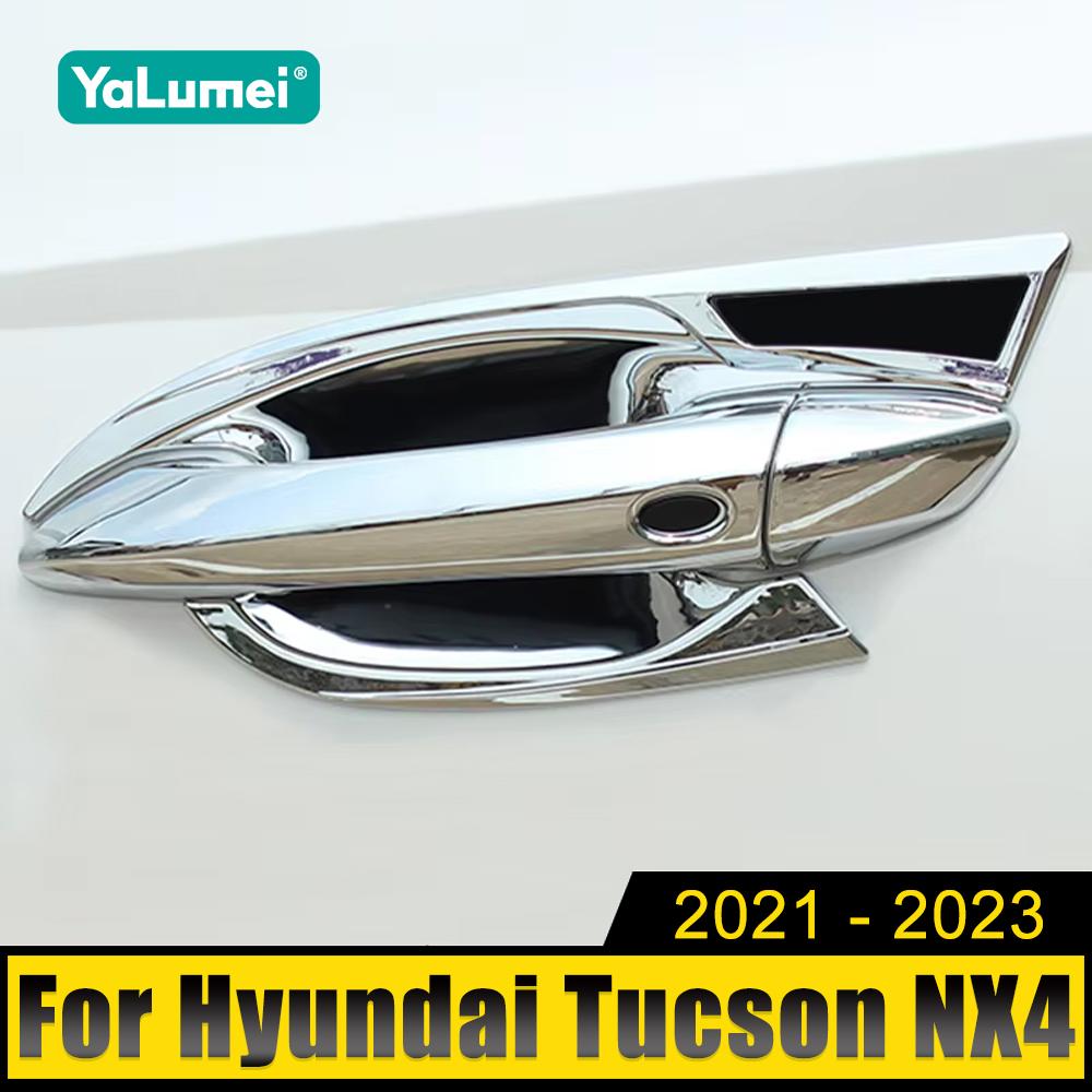 For Hyundai Tucson NX4 2021 2022 2023 Hybrid N Line Car Door Handle Outer Bowl Cover Protect Trim Sticker Exterior Accessories
