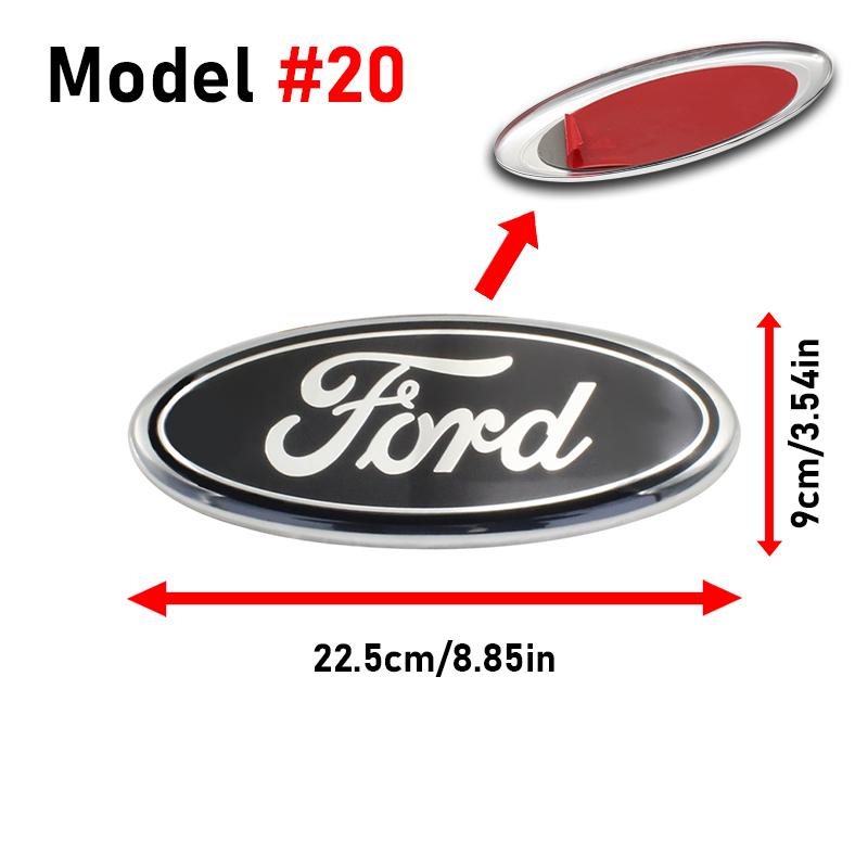 PLWD4 For Ford Fiesta Focus 2 3 Mondeo Edge Ranger Fusion Kuga S-MAX Transit Car Front Grille Emblem Rear Trunk Logo Badge Accessories