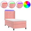 VidaXL Slatted Bed Base with Mattress and LED, Upholstered Bed, Single Bed, Adult Bed for Interior Bedroom, 3139534
