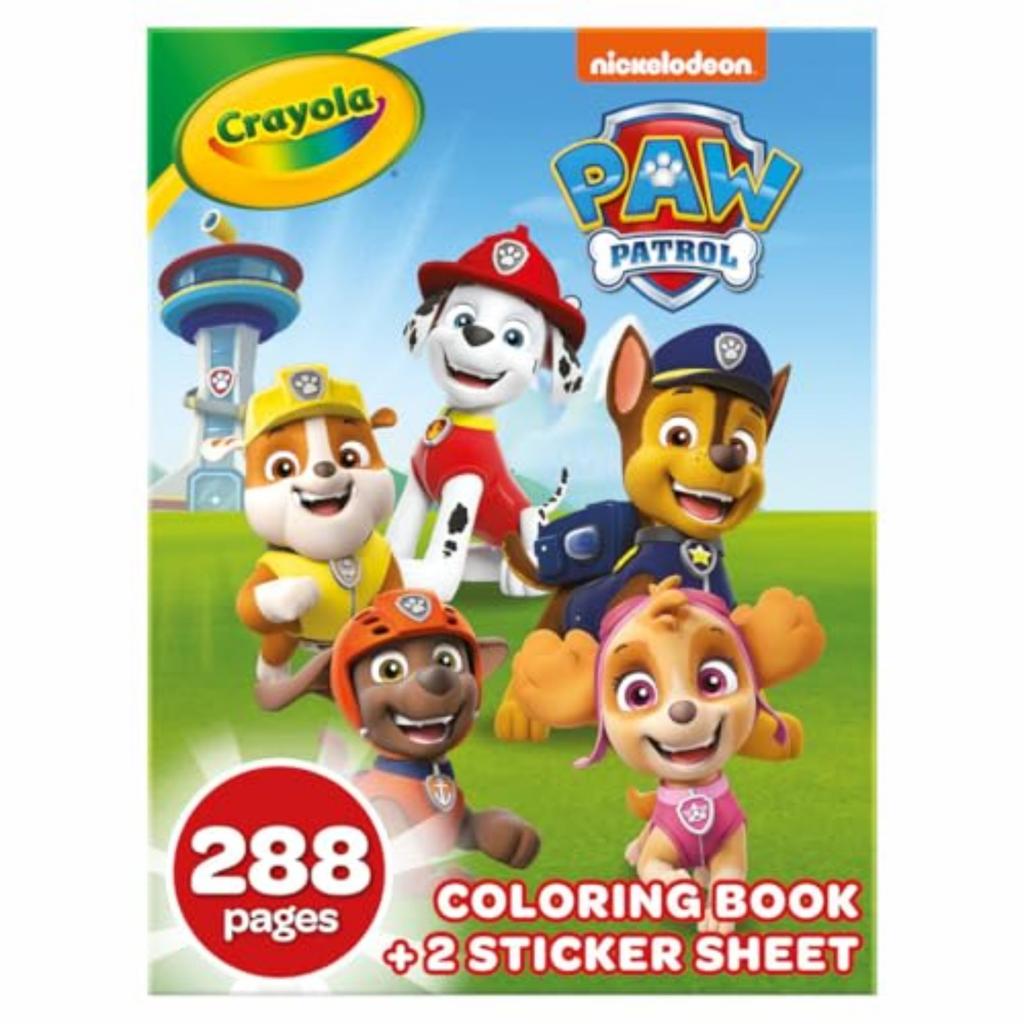 Раскраска Crayola Paw Patrol с подарком для детей 288 лет 6 Наклейки, Страницы, 3, 4, 5,