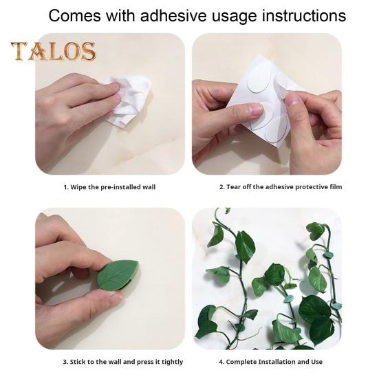 10/30/50/100 шт. держатель для растений, зажимы для крепления на стену для скалолазания с прозрачными наклейками, зажимы для фиксации растений в форме листа для внутренней и наружной стены