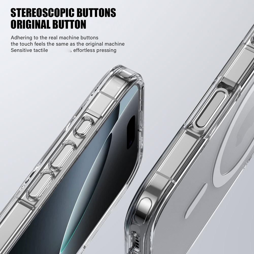 Роскошный прозрачный противоударный магнитный чехол MagSafe для iPhone 17 Air 17Pro 17 Pro Max, жесткая задняя крышка, поддержка беспроводной зарядки