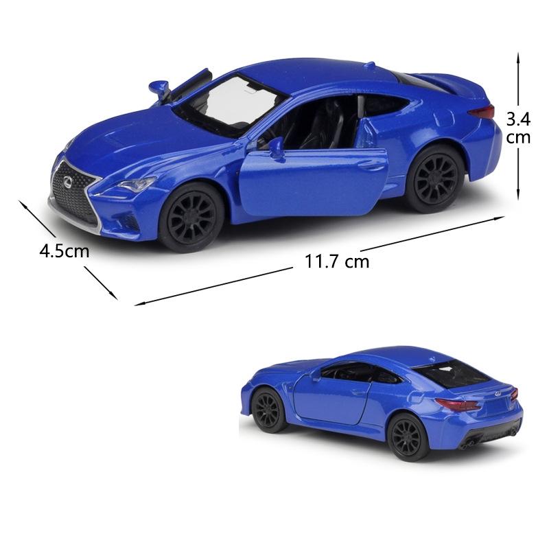 1/38 Lexus RC F Sport Coupe Toy Car Model WELLY 1/36 Diecast Metal Vehicle Miniature Pull Back Collection Gift For Boy Children