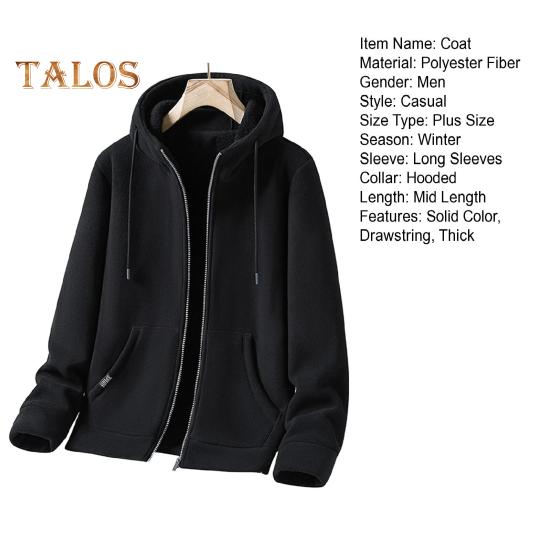 Мужское осенне-зимнее пальто с капюшоном, застежкой-молнией, длинными рукавами, завязками на шнурке, свободный толстый теплый однотонный кардиган, повседневная куртка с капюшоном