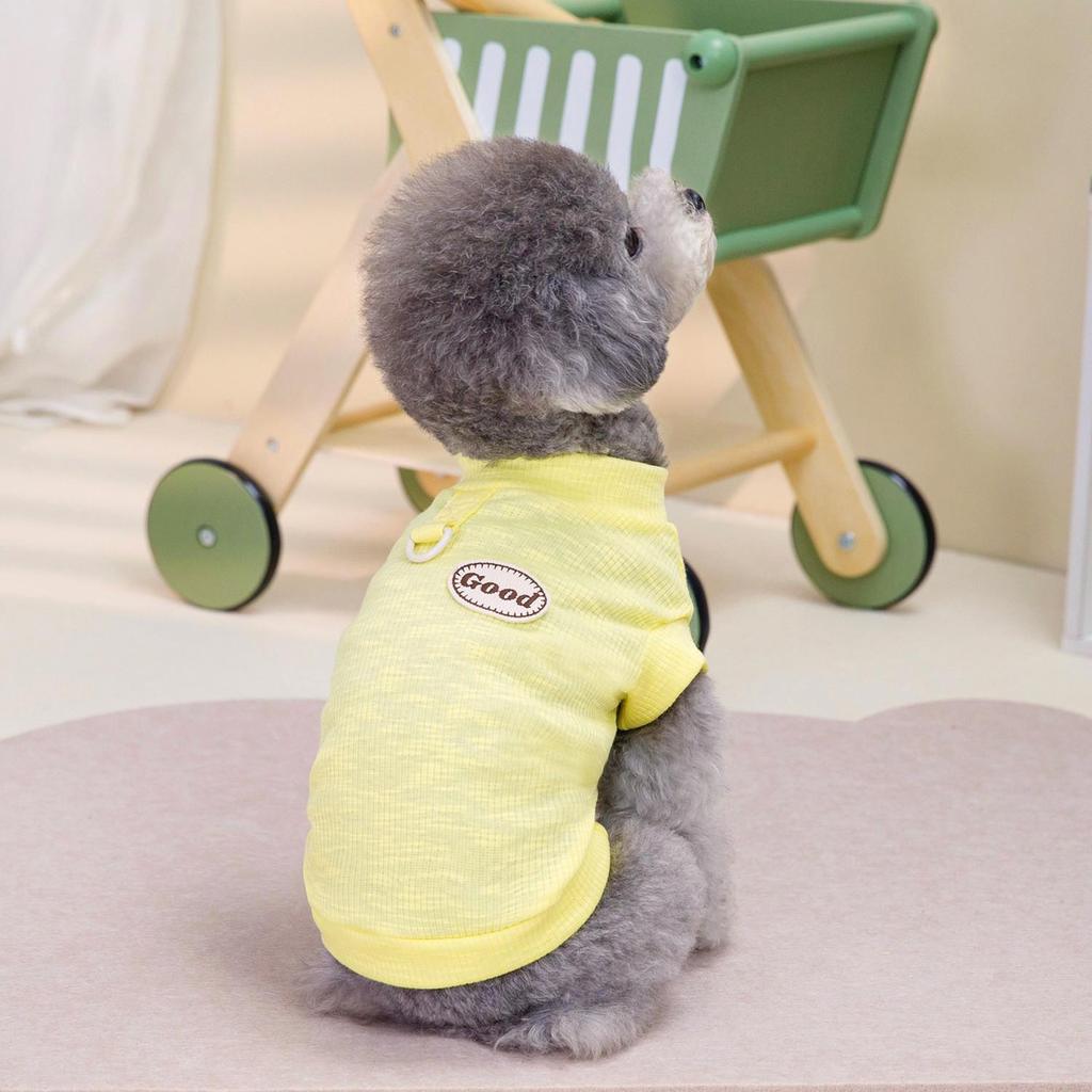 Футболка для питомцев «Весна и лето» — жилет с плюшевым щенком бишона в трех цветах