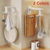 Kitchen Organizer Rotary Hook Wall Mounted Space Aluminium Kitchenware Storage Rack Accessories Cabinet Hook Up Storage Rack