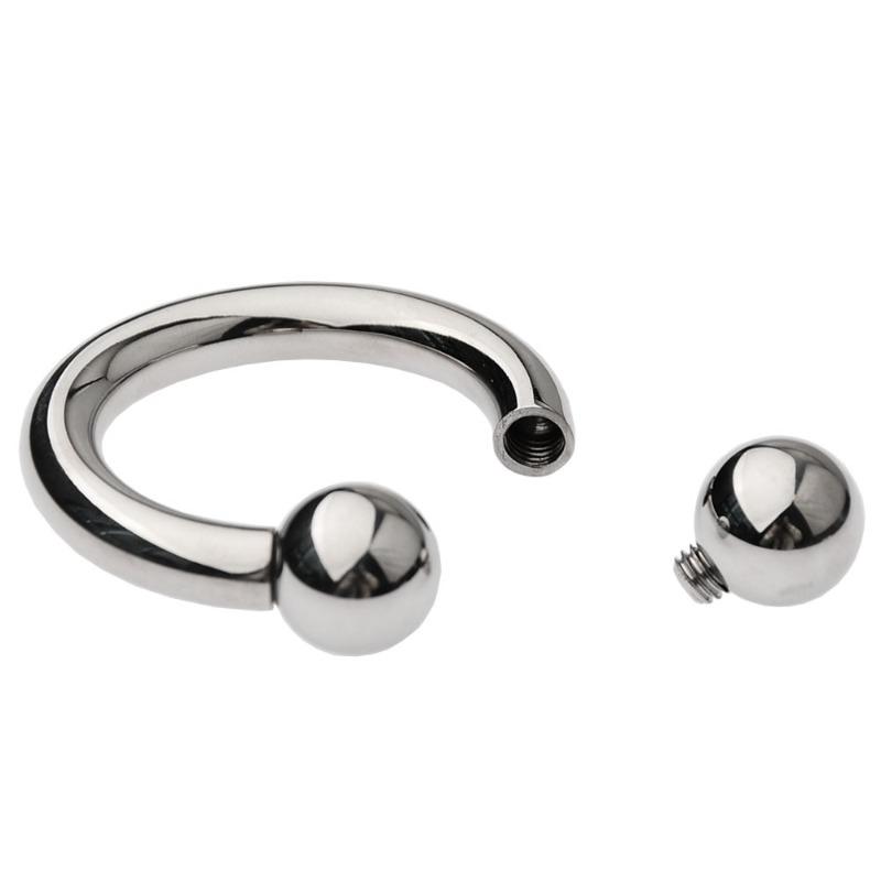 Тяжелое пенисное кольцо Металлическое кольцо для члена с шариками Задержка эякуляции Секс-игрушки для взрослых мужчин Мужской бондаж Головка Экзотические аксессуары