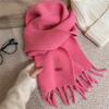 New Winter High End October Siege All Match Solid Color Wool Scarf for Women Thickened Warm Long Scarf