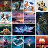 5D DIY Diamond Painting Interesting Animals and Landscapes Diamond Embroidery Cross Stitch Kit Full Rhinestone Mosaic Home Decor