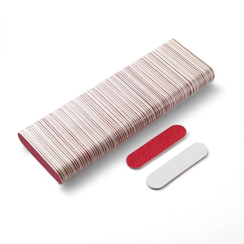100 шт./лот, двусторонняя шлифовка лака для ногтей, одноразовые мини-деревянные буферные полоски для ногтей, шлифовка, полировка, инструменты для ухода за маникюром