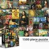 Jigsaw Puzzle With Bird Houses And World Renowned Flat Paintings For Gift Teens