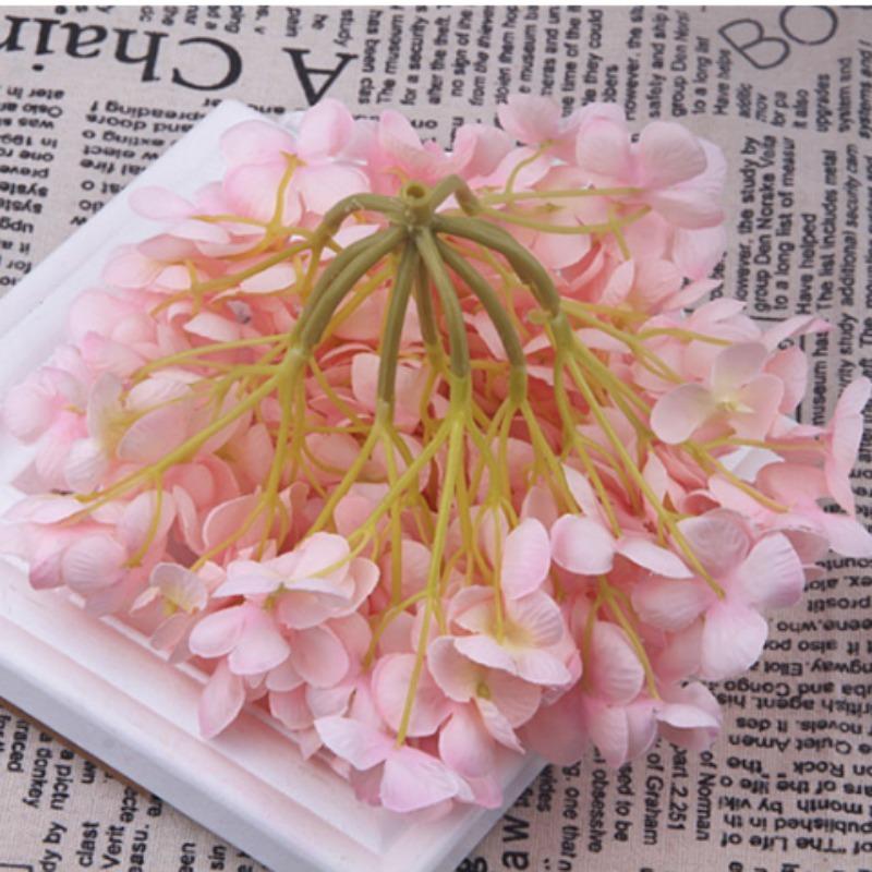 Модная имитация круглой сломанной головки цветка гортензии своими руками свадебная головка цветка гортензии искусственный цветок украшение цветок