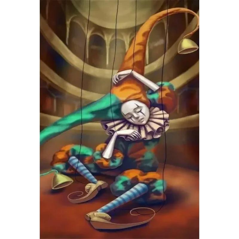 Яркий цирковой клоун холст настенное искусство игривый Джокер акробатика плакат принты для гостиной игровой площадки декор