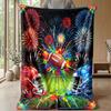 Football Fireworks Celebration Theme blanket Lightweight Warm Flannel Blanket Decorative Throw Blanket for Home Decoration
