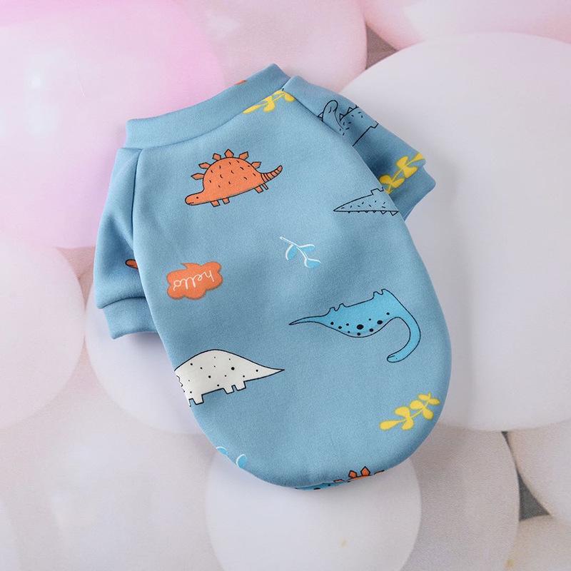 Новая милая мультяшная одежда с флисовой подкладкой для маленьких собак и кошек