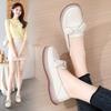 Loafers For Women'S Spring And Autumn New Retro British Style Mary Jane Small Leather Shoes Stare At Doudou Shoes For Women