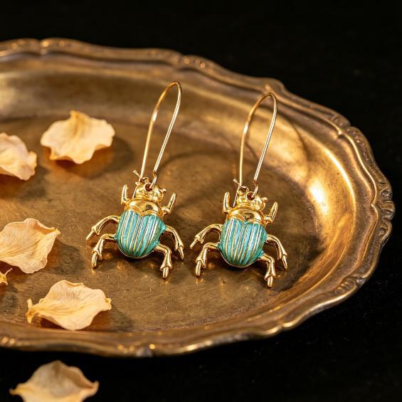 Европейские Богемные Ретро Насекомые Двухцветные Висячие Серьги из Сплава