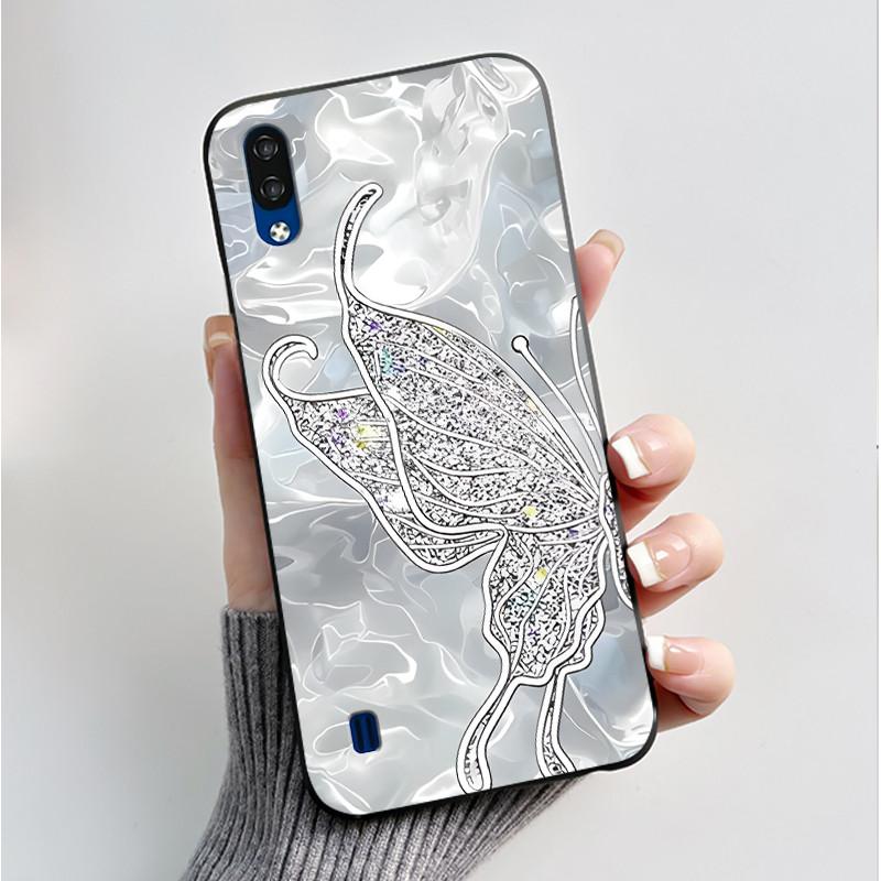 Чехол для телефона ZTE Blade A51 Lite / A5 2020, Роскошный модный, с бабочками и цветами, Черный, Мягкий ТПУ, Силиконовая задняя крышка