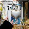 Phone Case: 2D flat design suitable for iPhone 18, 17, 16, 15, 14, 13 Pro film protective case, couple style, carved heart, Christmas and Halloween gi