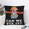 Мультяшная наволочка B-Bob B-Builder «Можем ли мы это починить?» Винтажная наволочка Мягкие наволочки для гостиной кровати стула