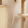 132cm Multi-Level Cat Tree with House, Bed, Scratching Posts, Brush and Ball, Beige