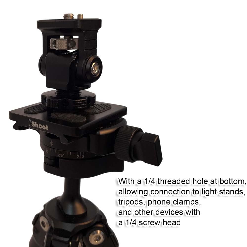 Mini Snail Gimbal Quick Release Support Holder with Screw Head ARRI Locating Screw Hole at the Bottom of the Bracket Cold Foot Mount for Standard DSLR