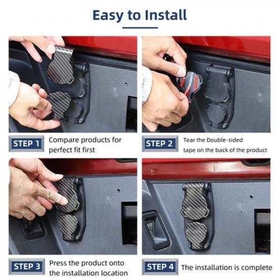 2x Carbon Fiber Trailer Power Outlet Cover Hitch Plug Trim for Ford F150 +