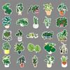 50 Cartoon Green Plants Doodle Personality Small Fresh Creative DIY Skateboard Mobile Suitcase Stickers Waterproof