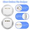 25/50pcs 5.8cm/7.5cm Blank Badge Pin Button Maker Parts Acrylic DIY Badge Button Parts Material for Button Press Maker Machine
