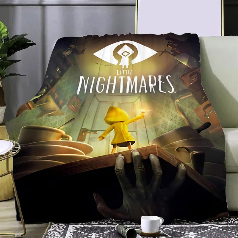 Плед с принтом хоррор-игры Little Nightmares Пледы для пикника Теплый плед Мягкий удобный плед Для дома в путешествие Подарок на день рождения