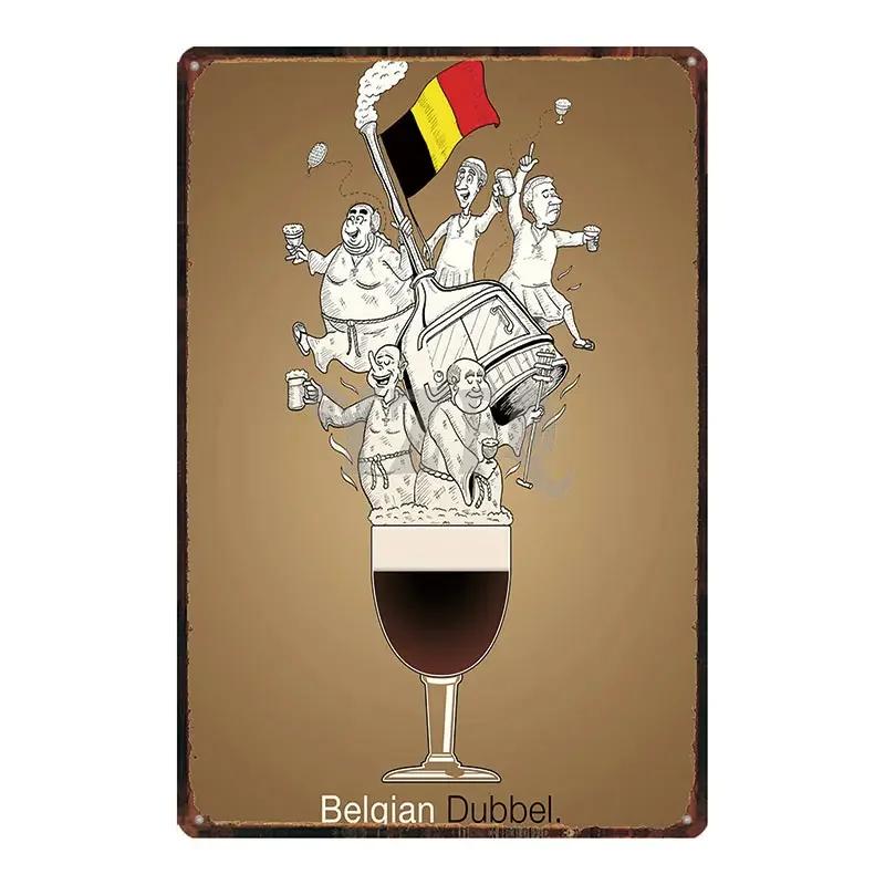 Орваль Шимэ Вестмалле Шуфф Металлическая жестяная вывеска Винтажная тарелка Для Бара Клуба Стены Паба Ресторана Декор Дома Железный Постер DU-3599A