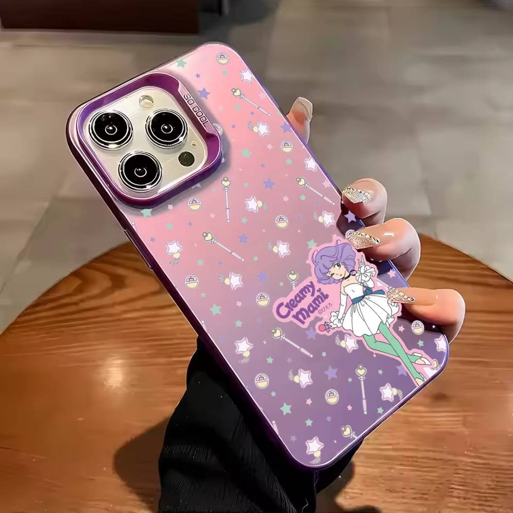 M-Волшебная Ангел Кремовая M-Мами Чехол для Телефона Для iPhone 17,16,15,14,13,12,11,Pro Max,Plus Конфетный Серебряный Чехол