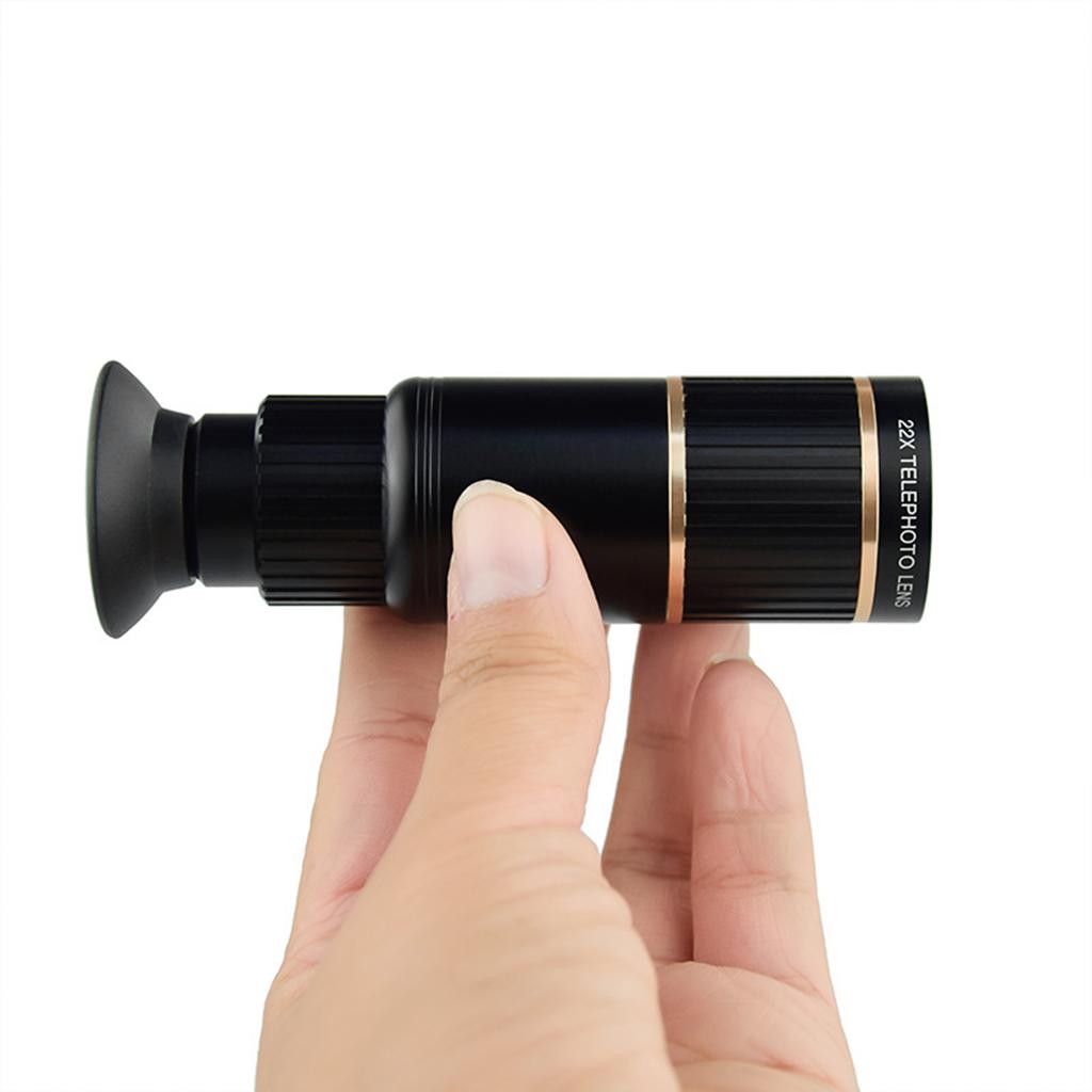 22X Phone Telephoto Lens Kit with Phone Holder Lens Clip Eyecap Cleaning Cloth Mini Tripod for