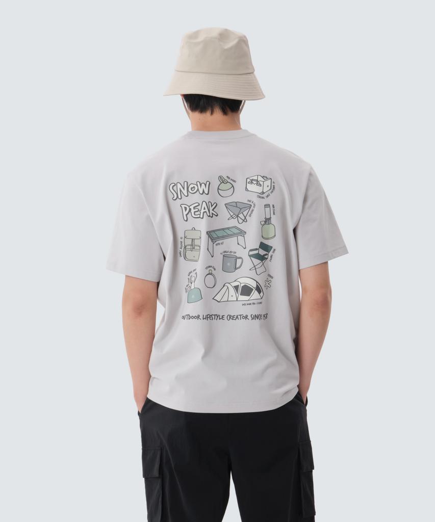SNOWPEAK APPAREL Футболка с коротким рукавом Aerocool Gear (S25Mmfts78) Ледяной серый