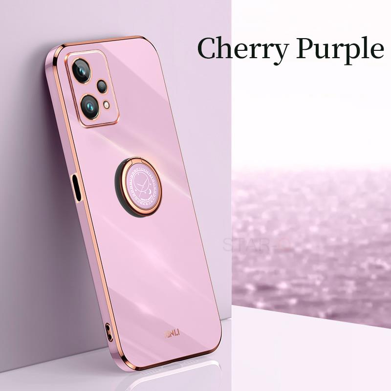 Realme9 Realme8 I чехол-держатель с квадратным кольцом для Oppo Realme 9 Pro 9i 8i 9pro 8pro 4G 5G C21y, роскошный силиконовый чехол-подставка