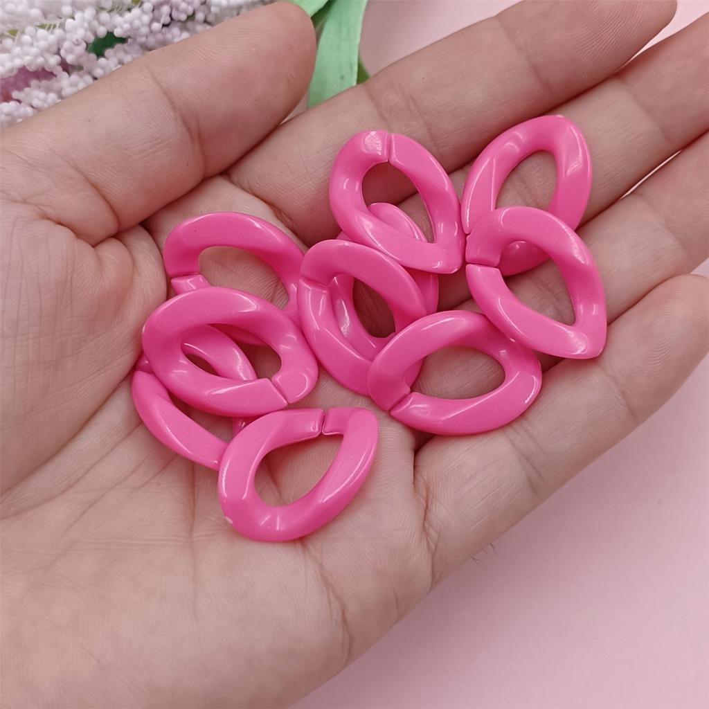 50Pcs 17*24mm Jewelry Making Loose Beads DIY Findings Twist Chain Wholesale Necklace Bracelet Pendant Keychain