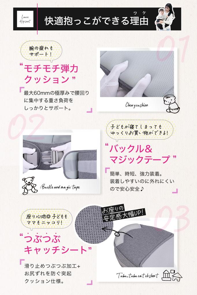 Hip Seat Baby Carrier by Both Childcare Workers and with Auxiliary Baby Seat Baby Supports Babies Up To Mesh Construction Prevents Lightweight and