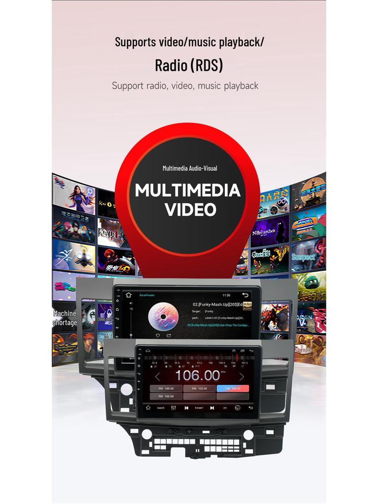 Навигационная система Mitsubishi Lancer/Lancer Fortis на базе Android с большим экраном