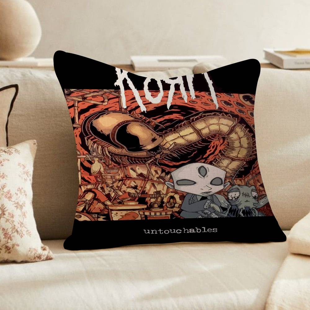 Korn Музыкальная группа Альбом Музыка Кленовый дизайн Чехол для подушки Счастливый осенний урожай Декор Праздничный Декор Чехол для подушки