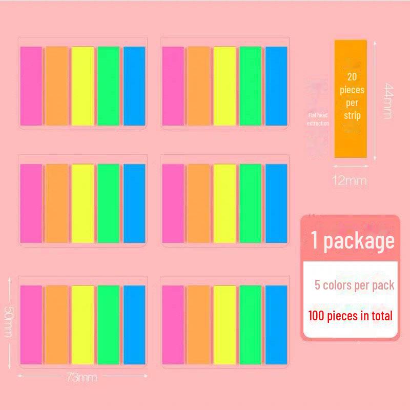 Съемные цветные наклейки-индексы: Маленькие свежие студенческие маркеры и стикеры