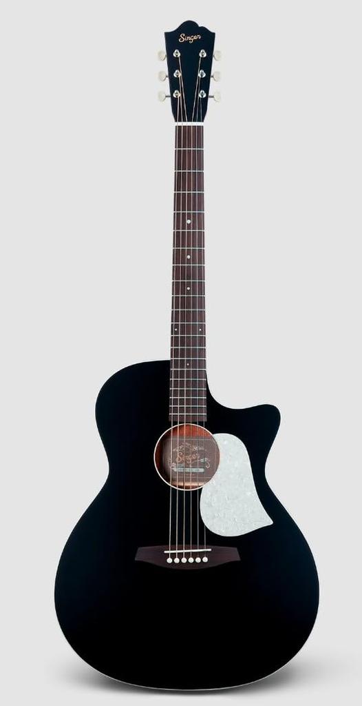 SINGER GA01 BLK Электроакустическая гитара Ель Массив Верхняя дека Singer Anuenue AIR Акустическая гитара ПУ+Микрофон